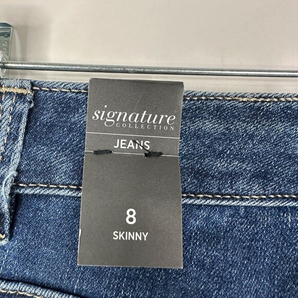 NWT White House Black Market Distressed Low-rise Skinny Jeans 8 #BAG4 - Picture 7 of 9